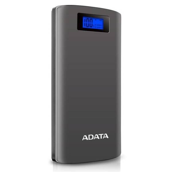 Powerbanka ADATA P20000D, 20000mAh šedá

