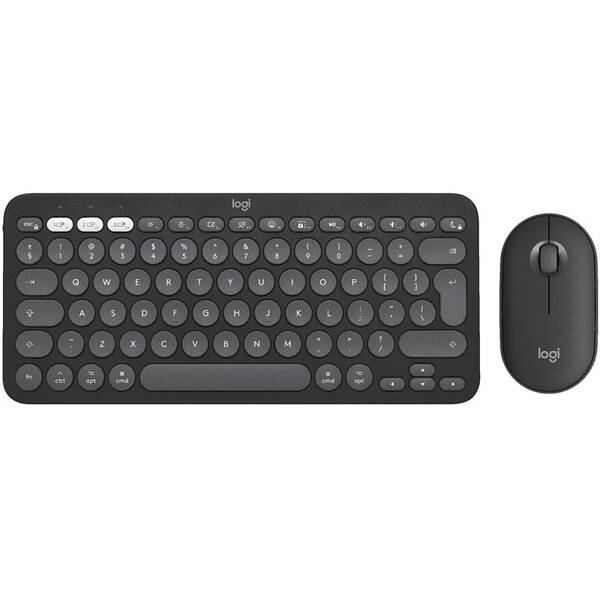 Klávesnice s myší Logitech Pebble 2 Combo for Mac, US INT'L grafitová

