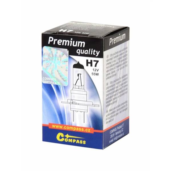 Autožárovka Compass 08700 12V H7 PREMIUM  55W PX26d 

