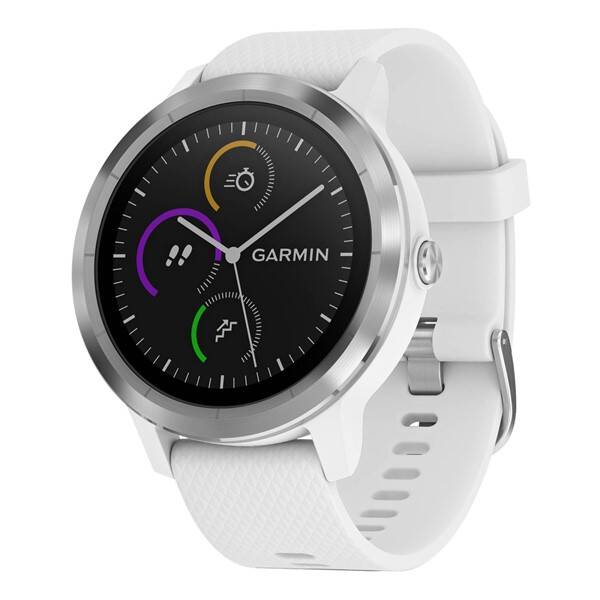 Chytré hodinky Garmin vívoActive3 Optic stříbrné/bílé

