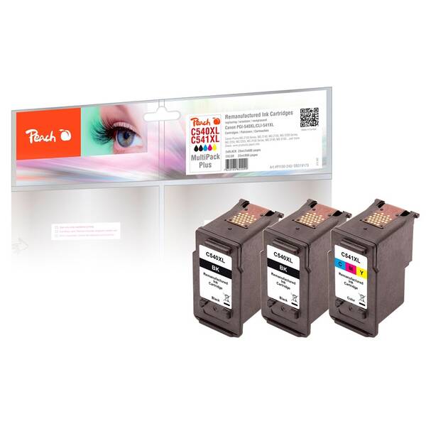 Inkoustová náplň Peach Canon PG540XL/CL541XL, MultiPac Plus, 2x680/695 stran vícebarevná

