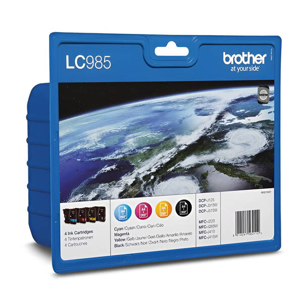 Inkoustová náplň Brother LC985, 1x350, 3x260 stran, vícebarevná

