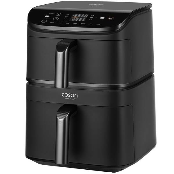 Fritéza horkovzdušná COSORI Turbo Tower, 10,8 l černá barva
