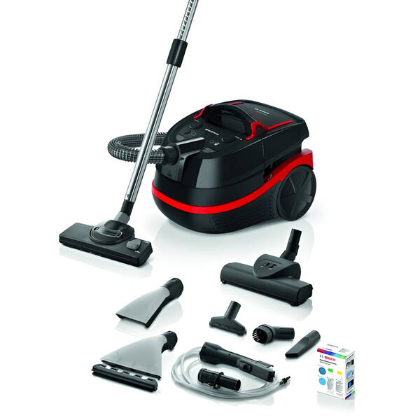 Víceúčelový vysavač Bosch BWD421POW červený

