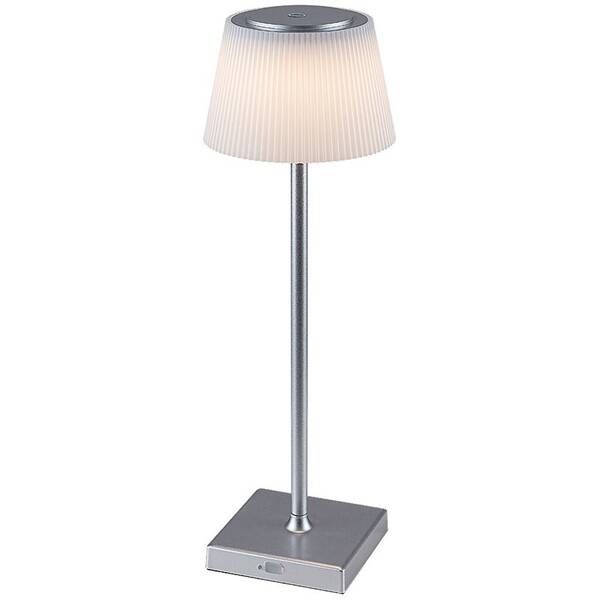 Stolní LED lampička Rabalux Taena 76013 stříbrná/bílá

