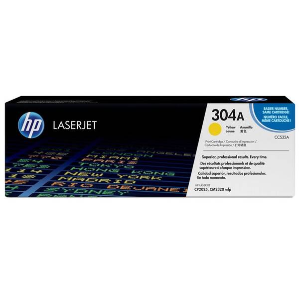Toner HP 304A, 2 800 stran žlutá barva
