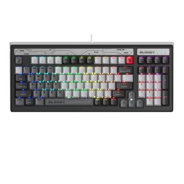 Klávesnice A4Tech B950 RGB, Brown Switch, CZ šedá

