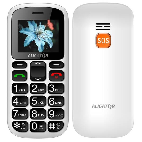 Mobilní telefon Aligator A321 Senior Dual SIM bílý

