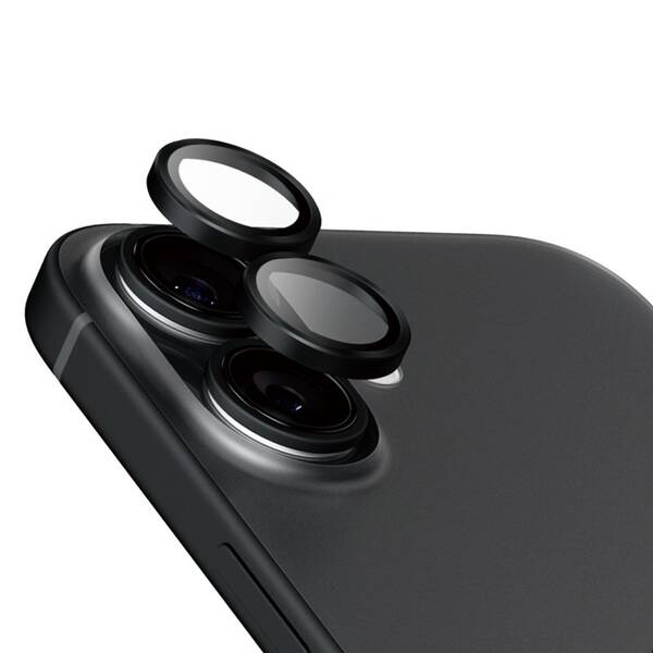 Ochranné sklo čočky fotoaparátu PanzerGlass Hoops Ceramic na Apple iPhone 17/16/16 Plus černé

