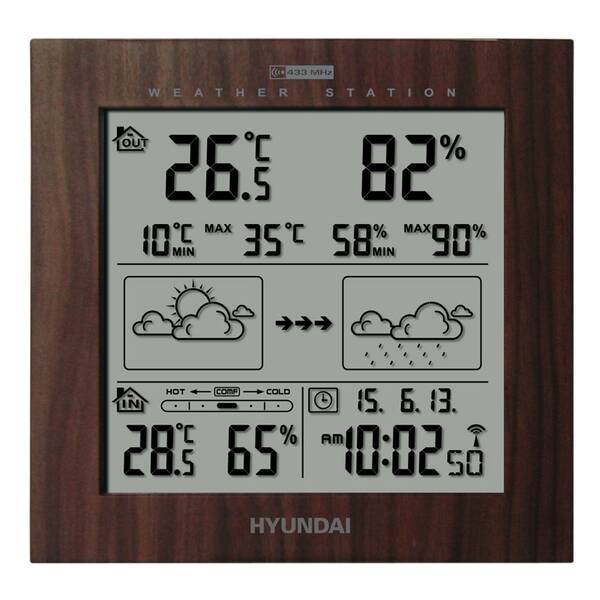 Meteorologická stanice Hyundai WS 2244 W hnědá

