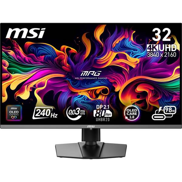 Herní monitor MSI MPG 322URX QD-OLED černá barva
