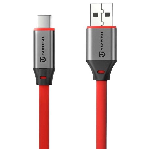 Kabel Tactical Fat Man 2.0 USB-A/USB-C 1m červený

