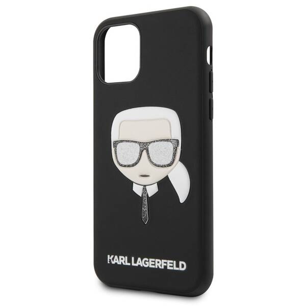 Kryt na mobil Karl Lagerfeld Embossed Glitter na Apple iPhone 11 černý

