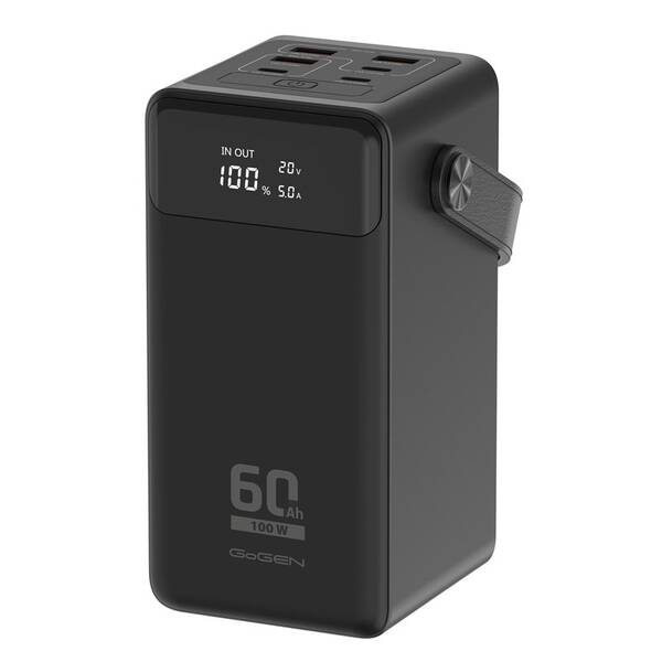 Powerbanka GoGEN PB600002B, 60000 mAh, PD 100W černá

