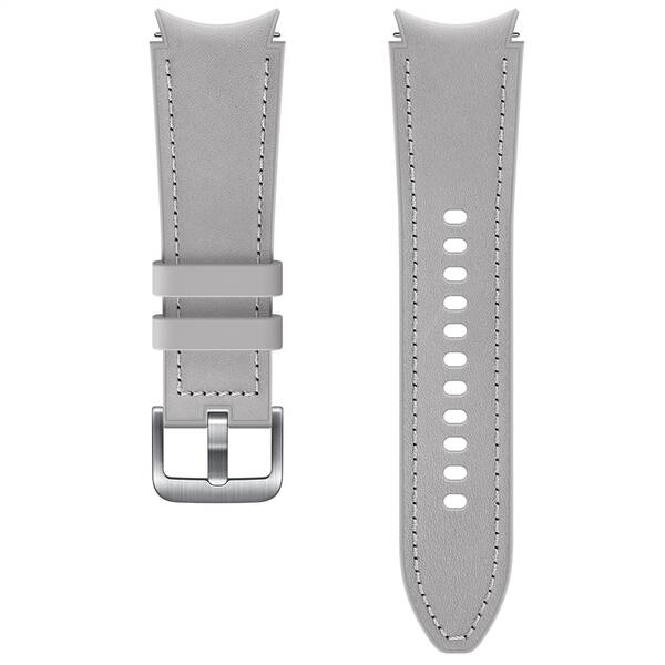 Řemínek Samsung Hybridní kožený 20mm (velikost S/M) stříbrný

