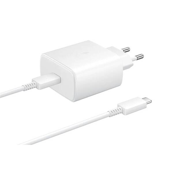 Nabíječka do sítě Samsung EP-TA845 s podporou rychlonabíjení (45W) bílá

