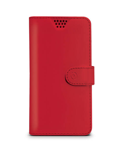 Pouzdro na mobil flipové Celly Unica, XL, 4.5" - 5" červené

