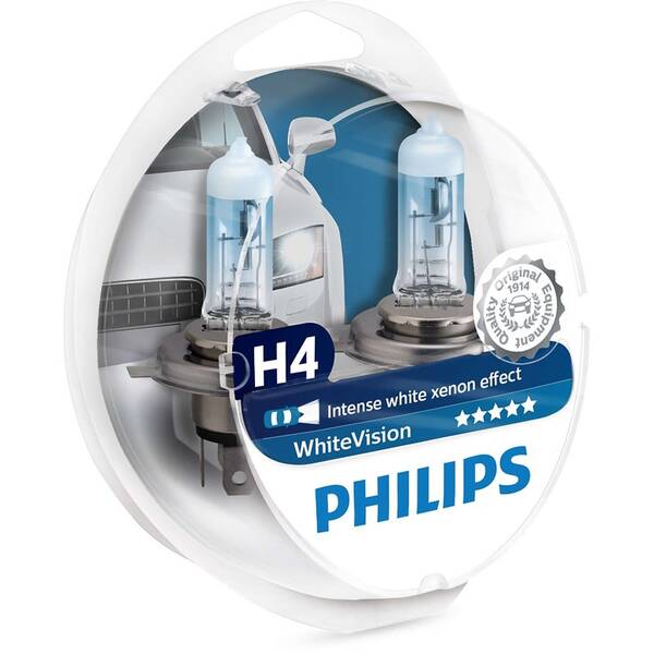 Autožárovka Philips WhiteVision H4, 2ks 

