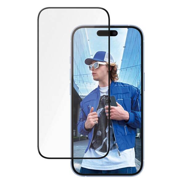 Tvrzené sklo PanzerGlass Ceramic na Apple iPhone 16/15 s instalačním rámečkem 

