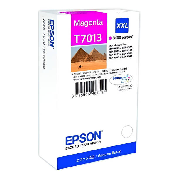 Inkoustová náplň Epson T7013, 3400 stran purpurová

