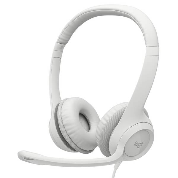 Headset Logitech H390 USB bílý

