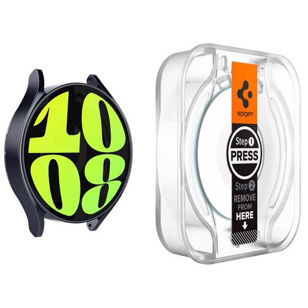 Tvrzené sklo Spigen tR EZ Fit na Samsung Galaxy Watch6 44mm, (2 ks) 

