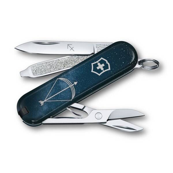 Nůž kapesní Victorinox ZODIC CLASSIC SD, Sagittarius 58 mm modrý

