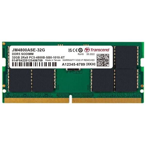 Operační paměť Transcend 32GB DDR5 4800MHz CL40 

