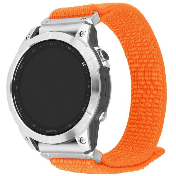 Řemínek FIXED Nylon Sporty Strap na Garmin QuickFit 26mm oranžový

