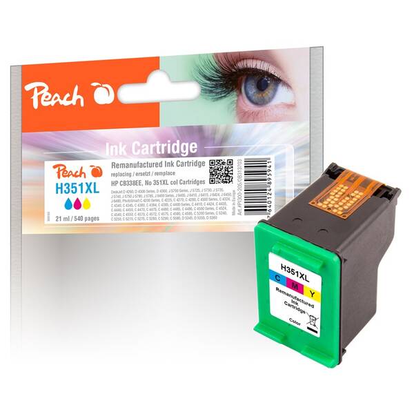 Inkoustová náplň Peach HP 351 XL, 540 stran vícebarevná

