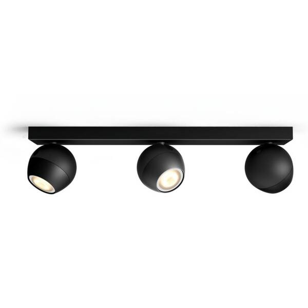 Bodové svítidlo Philips Buckram White Ambiance 3 Spot černé

