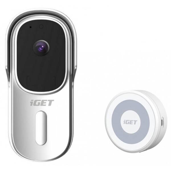 Videozvonek iGET HOME Doorbell DS1 + Chime CHS1 bílá barva
