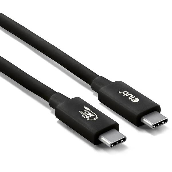 Kabel Club3D USB-C/USB-C, 1,2m černý

