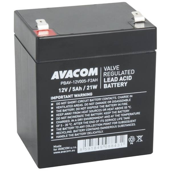 Olověný akumulátor Avacom 12V 5Ah F2 HighRate 


