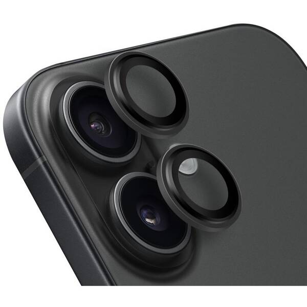 Ochranné sklo čočky fotoaparátu Obal:Me Lens Protector na Apple iPhone 16/16 Plus černé

