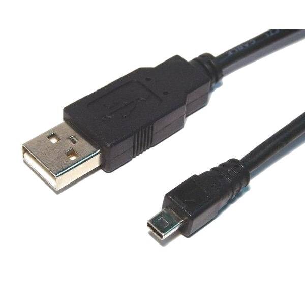 Kabel AQ Mini USB 8pin - USB 2.0 A kabel, M/M, 1,8 m černý

