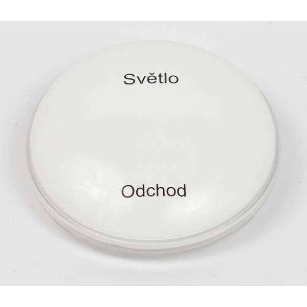 Tlačítko Fibaro Walli potištěné ODCHOD/SVĚTLO bílá

