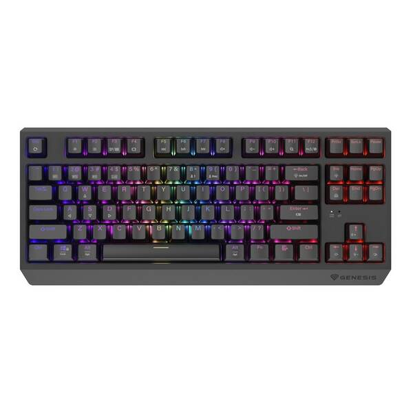 Klávesnice Genesis THOR 230, TKL, RGB, Outemu Red, bezdrátová, US layout černá

