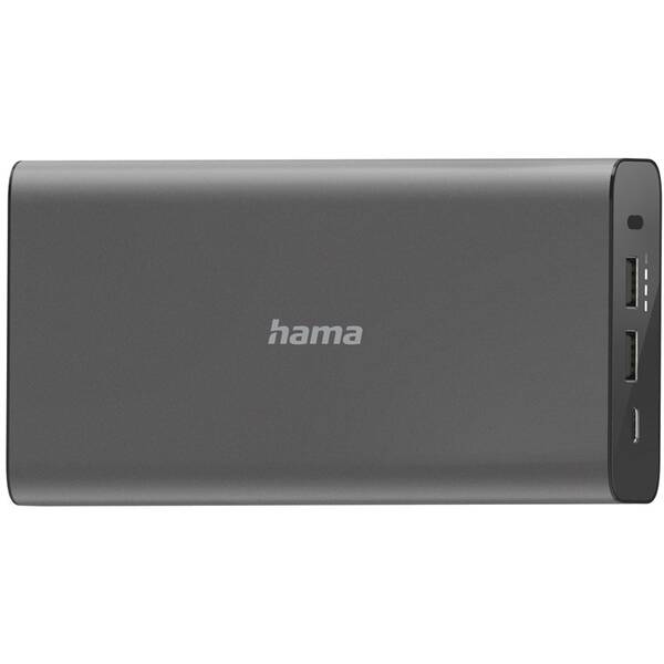 Powerbanka Hama 26800 mAh, Power Delivery 60 W šedá

