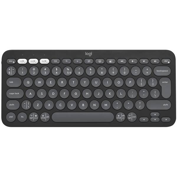 Klávesnice Logitech Pebble Keys 2 K380s,  CZ/SK grafitová

