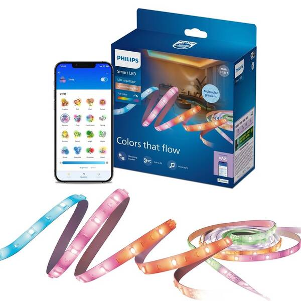 LED pásek Philips Smart LED RGBIC LEDstrip 10m(5+5) Type-C bílý

