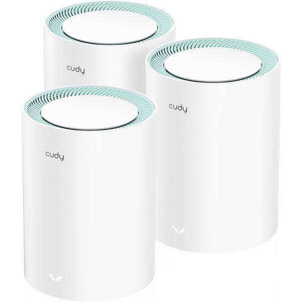 Komplexní Wi-Fi systém Cudy M1300 AC1200 Wi-Fi Mesh Gigabit, set 3 ks bílý

