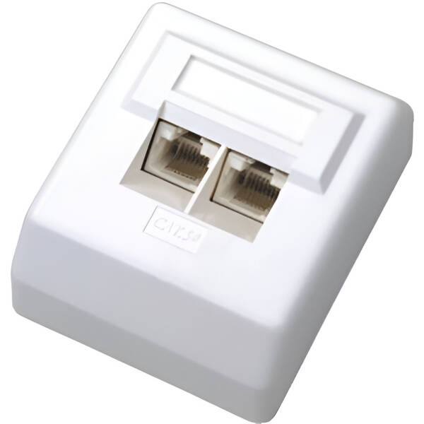 Zásuvka DATACOM UTP Cat.6 2x RJ45 45° 

