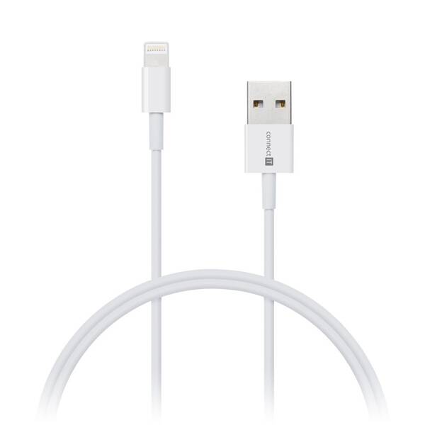 Kabel Connect IT Wirez USB/Lightning, 0,5m bílý

