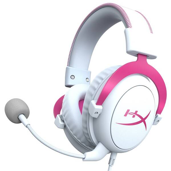 Headset HyperX Cloud II bílý/růžový

