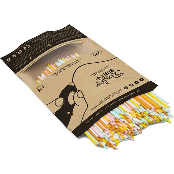 Náplň 3Doodler ECO-PCL pro 3D pero Start+ 250ks bílá/žlutá/zelená/oranžová

