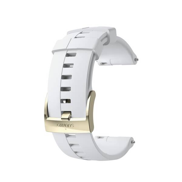 Řemínek Suunto silikonový 24 mm velikost M - white/gold 

