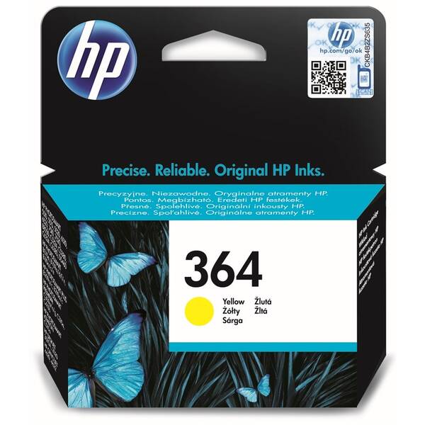 Inkoustová náplň HP 364, 300 stran žlutá

