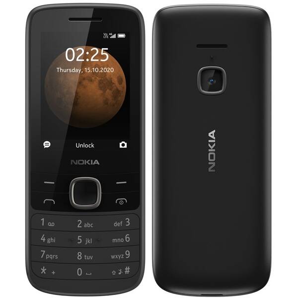 Mobilní telefon Nokia 225 4G - verze Vodafone černý

