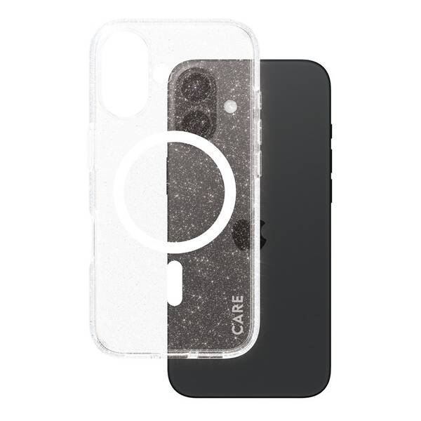 Kryt na mobil PanzerGlass CARE Star Lit MagSafe na Apple iPhone 16 bílý/průhledný

